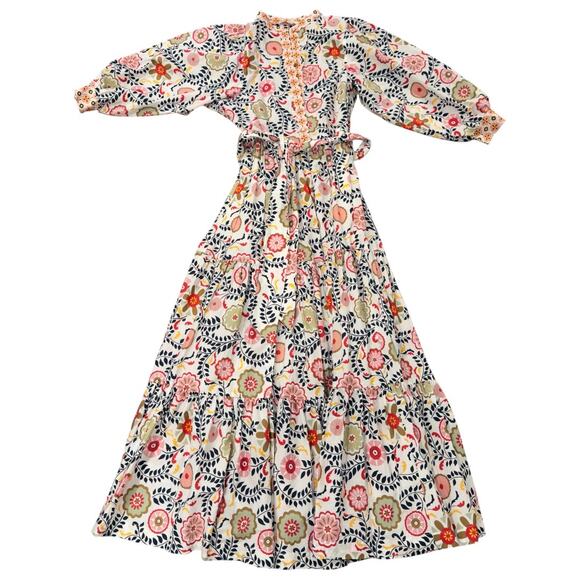 Boden Ava Tiered Maxi Dress Size 4 - Picture 5 of 11